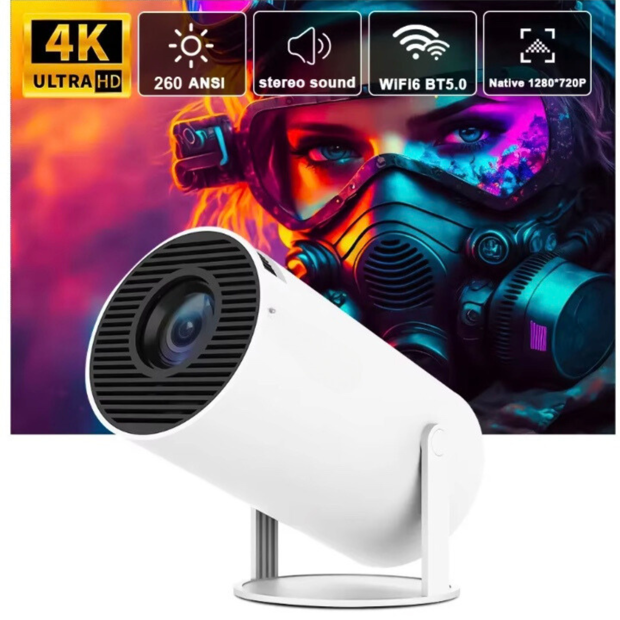 StreamScreen™  HD Projector + Free Projector Screen